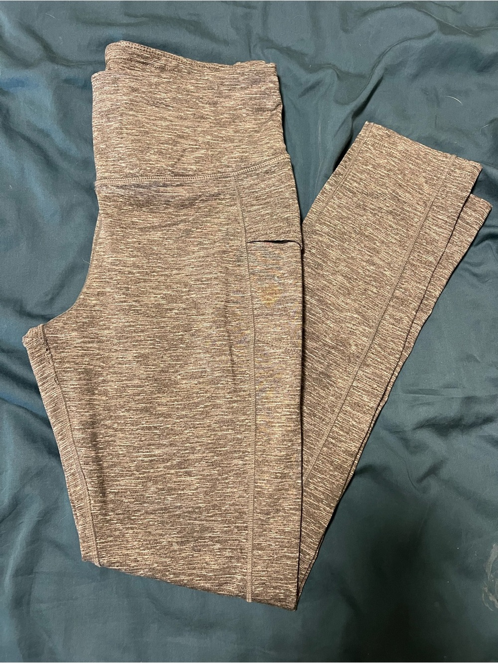 Women’s High-Waist Heathered Gray Fleece-Lined Leggings